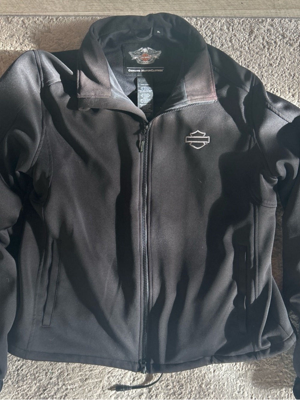 Harley-Davidson Black Zip-Up Heating Softshell Jacket